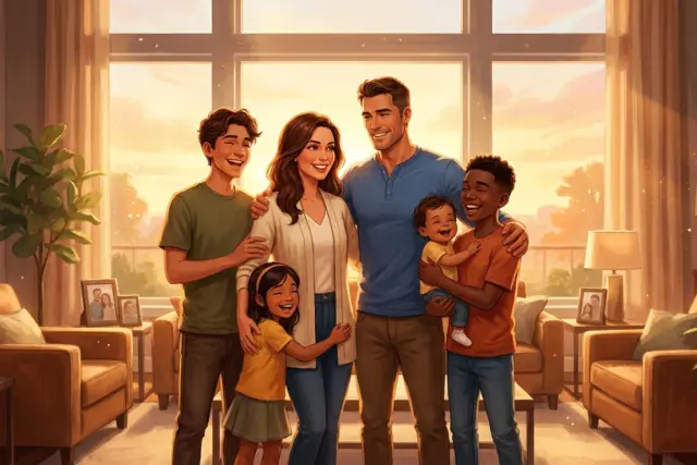 hijos biologicos de georgina